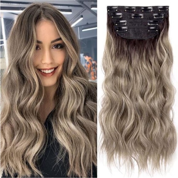 4PCS Clip in Hair Extensions R6/88